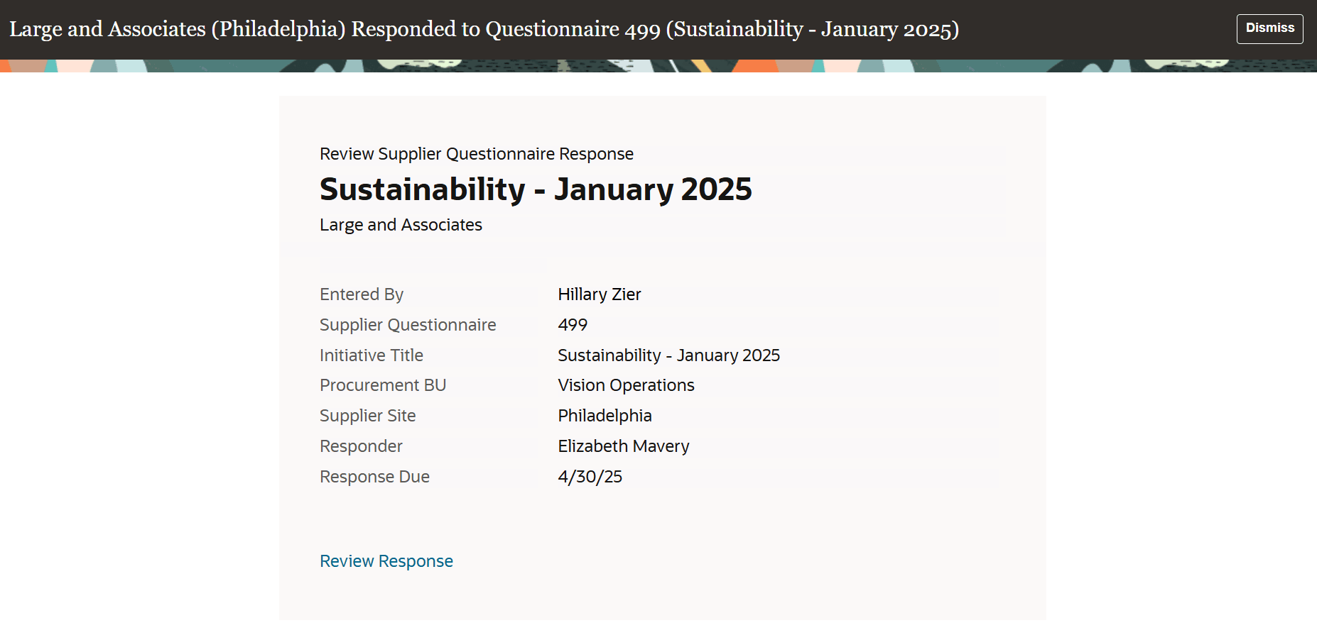 質問リスト・レスポンス発行済FYI通知