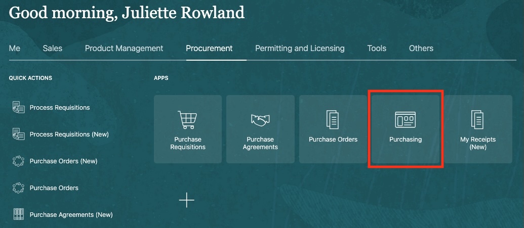 購買ランディング・ページにアクセスするためのタイル