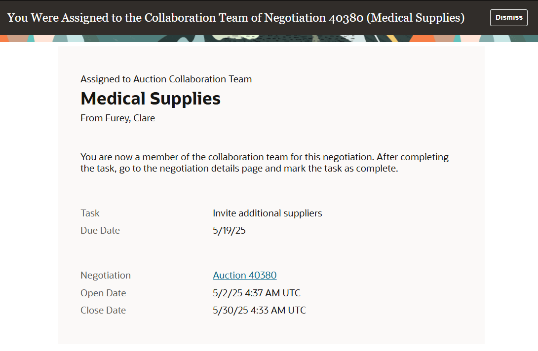 ネゴシエーション・タスク割当済FYI通知