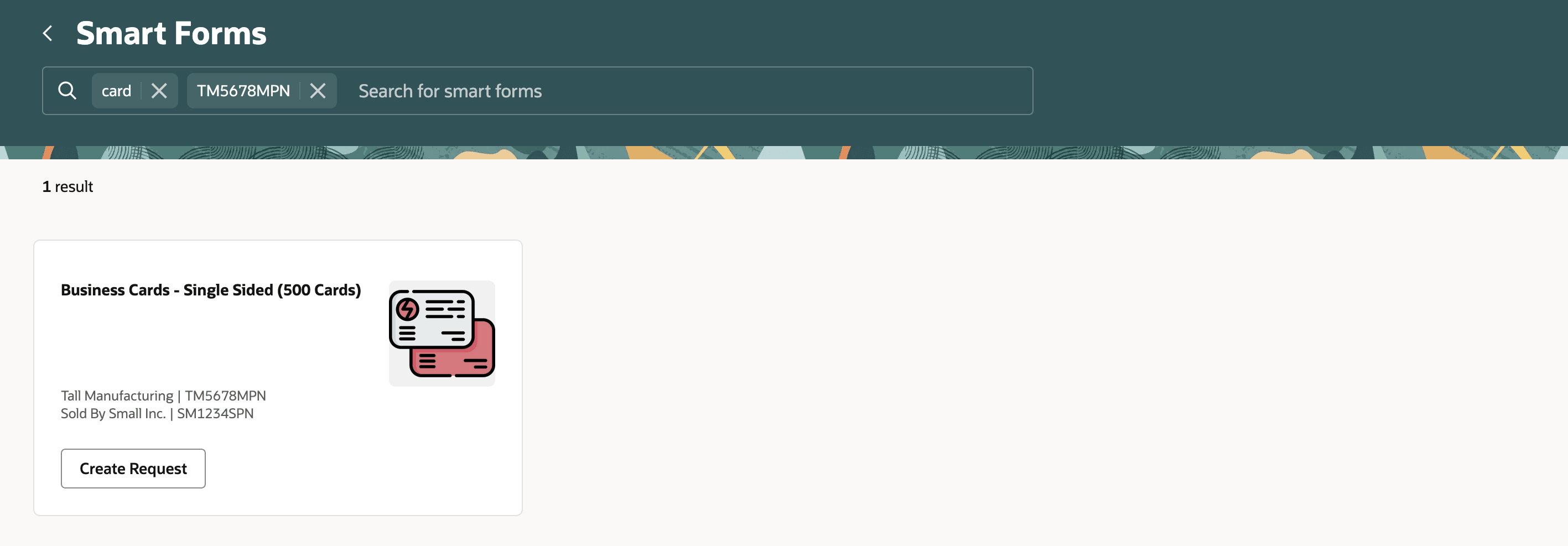 スマート・フォームの検索