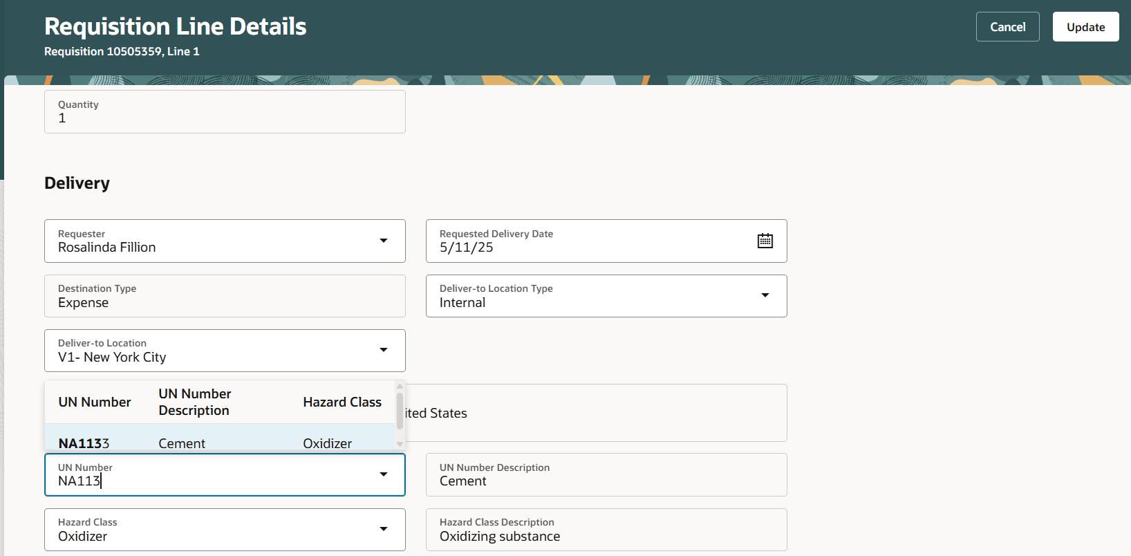 危険度区分構成のある国連番号