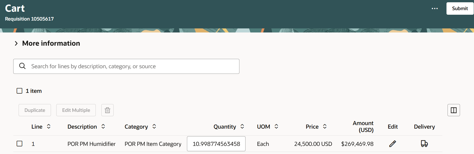ショッピング・カートの12桁の数量精密