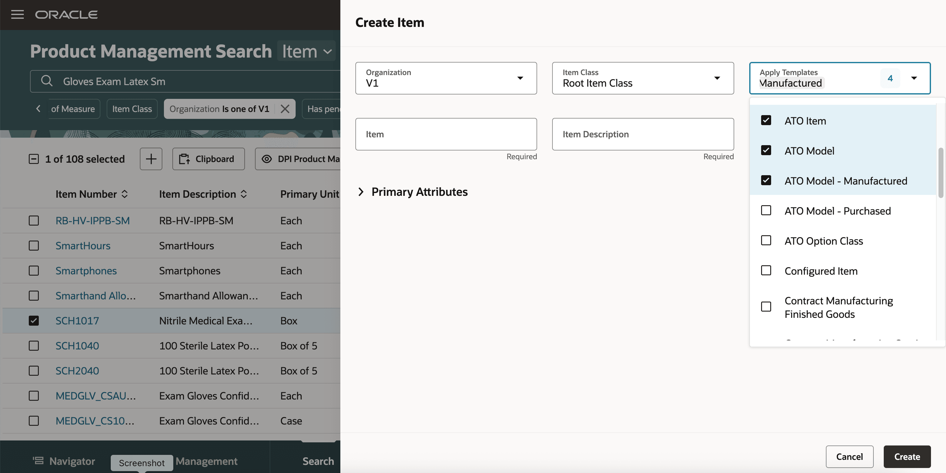 テンプレート選択
