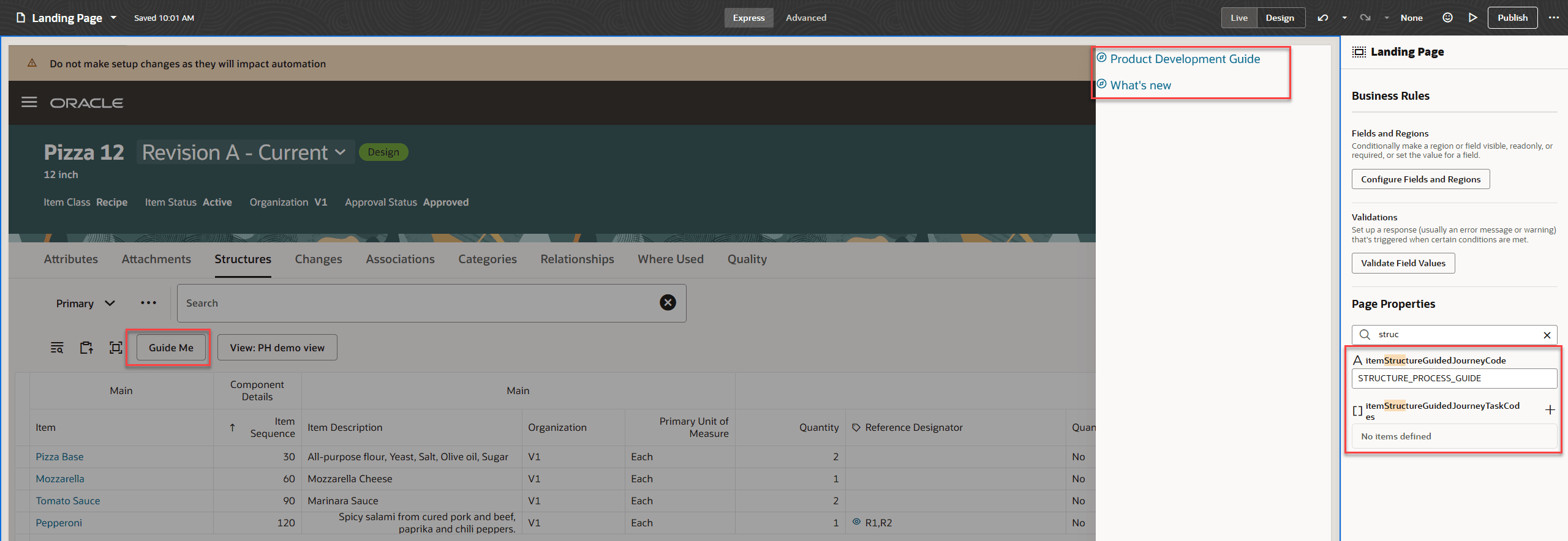 構造におけるガイド付きジャーニ