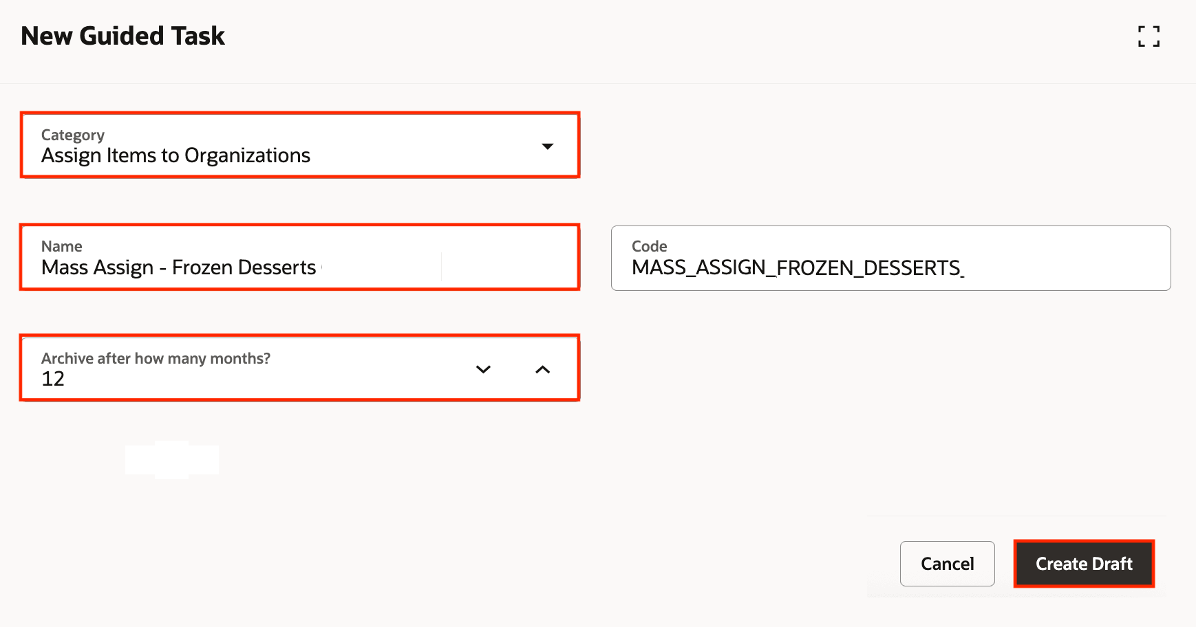 新規ガイド付きタスク・ドロワー