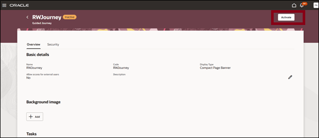 ガイド付きジャーニのアクティブ化