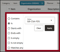カラム・フィルタ