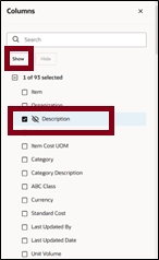 「列」ドロワー