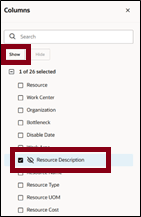 「列」ドロワー