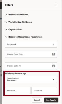 数値フィルタを使用したリソースのフィルタリング