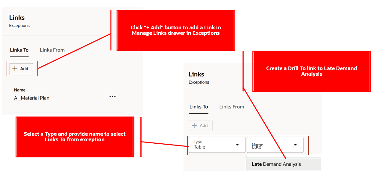 遅延需要分析にリンクするドリルの作成