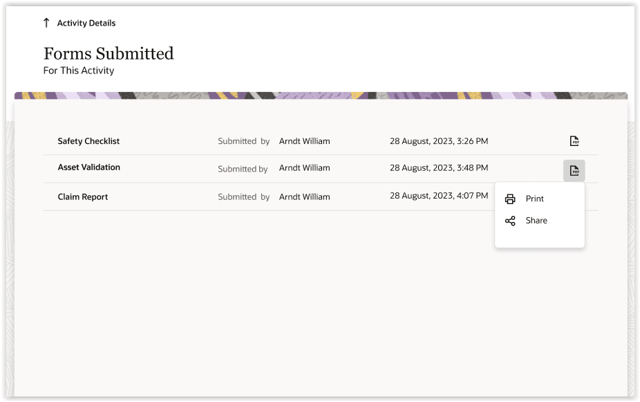 送信されたフォーム