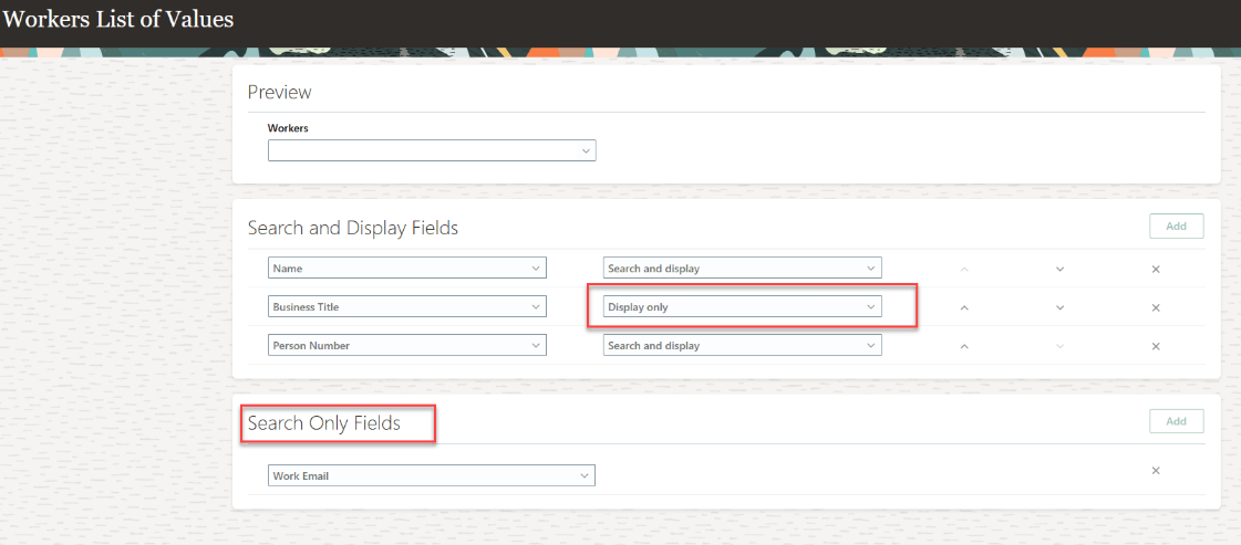 HCMエクスペリエンス設計スタジオの就業者値リスト構成