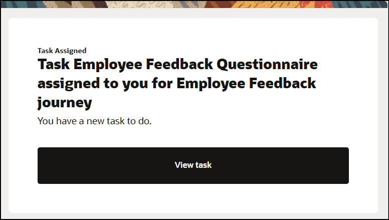 割当済タスクのデフォルト・コンテンツ通知