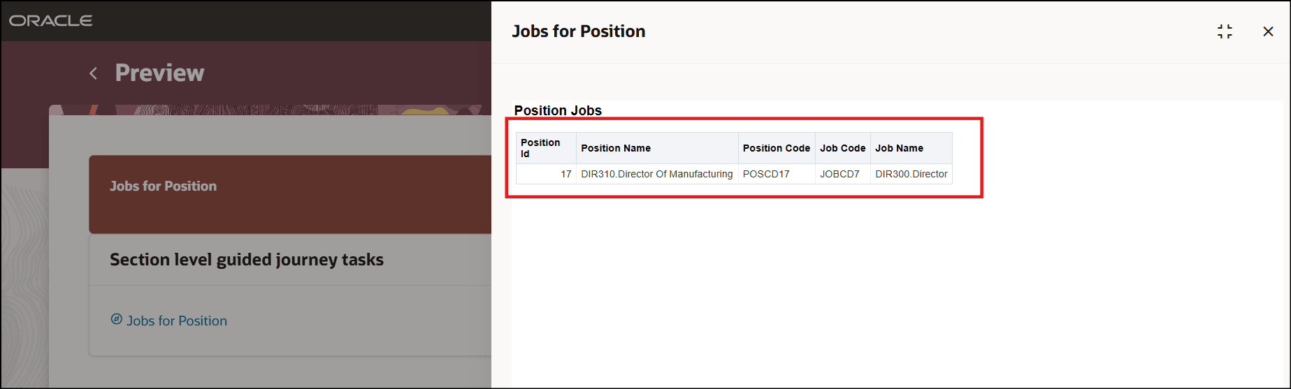 追加コンテキストから渡されたパラメータ値に基づいて生成されたレポート