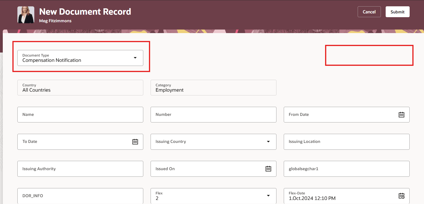 文書レコード・ページの「文書の表示」ボタンの非表示