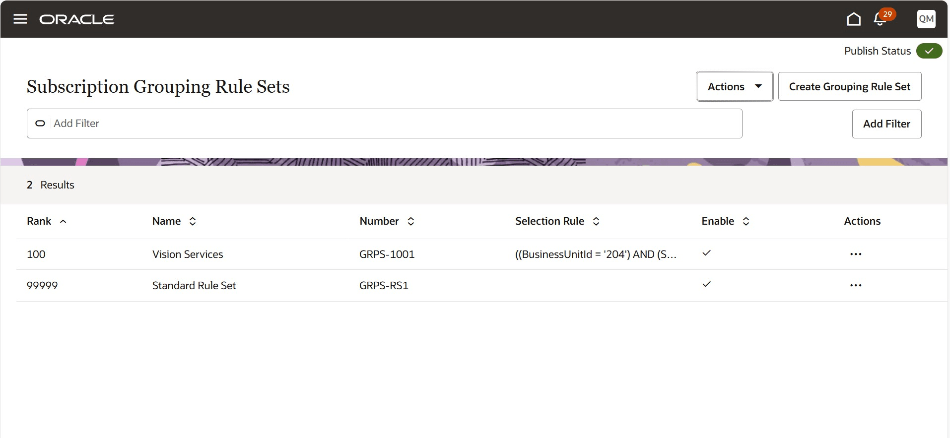 グループ化ルール・セット