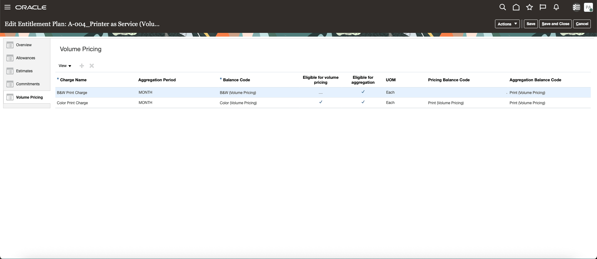 サービス内容プラン詳細 - ボリューム評価