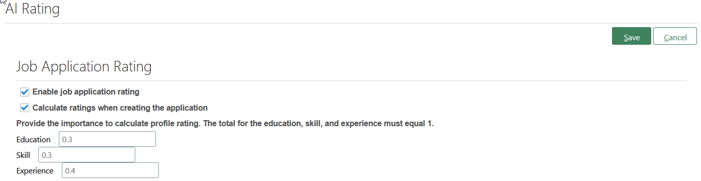 「セイ・アップおよびメンテナンス」作業領域でのAI評点構成