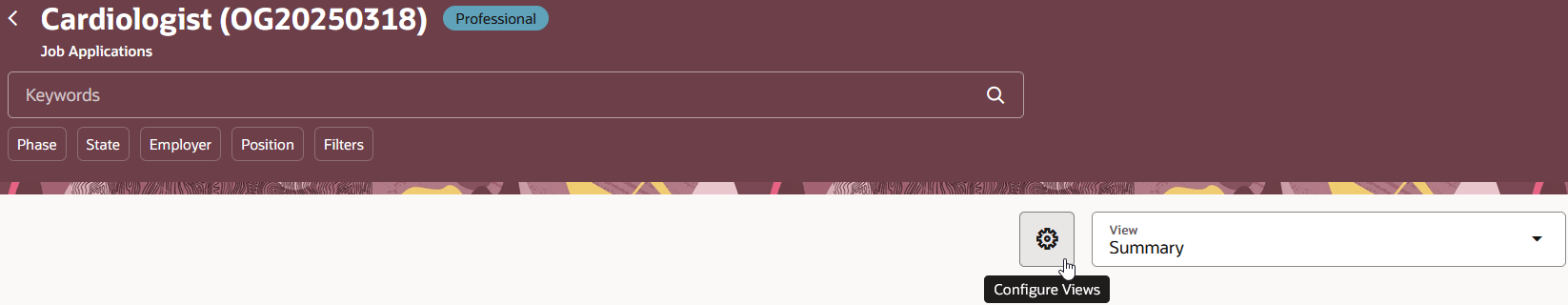 「ビューの構成」アイコン