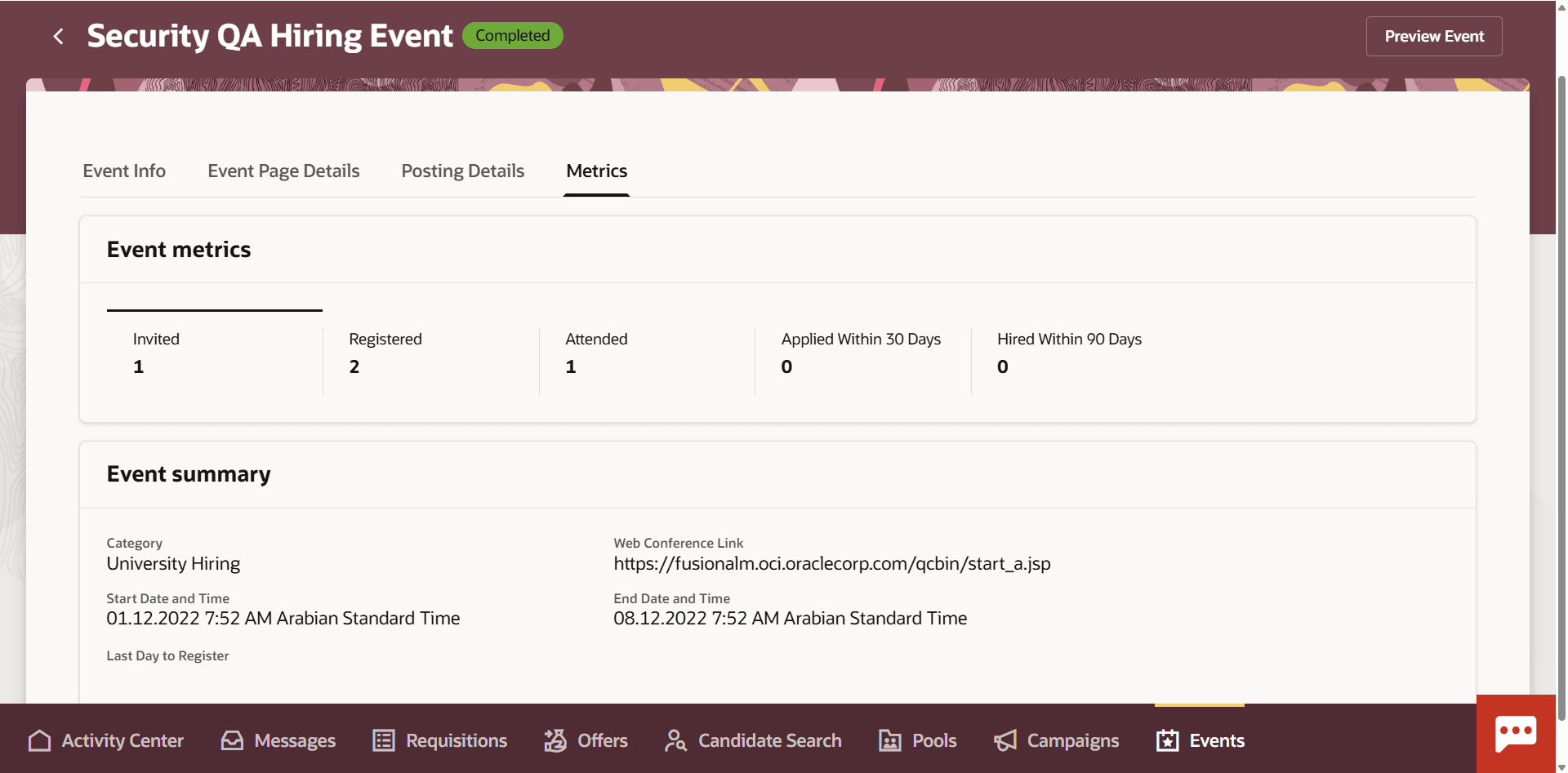 Redwoodでのイベントの管理フロー
