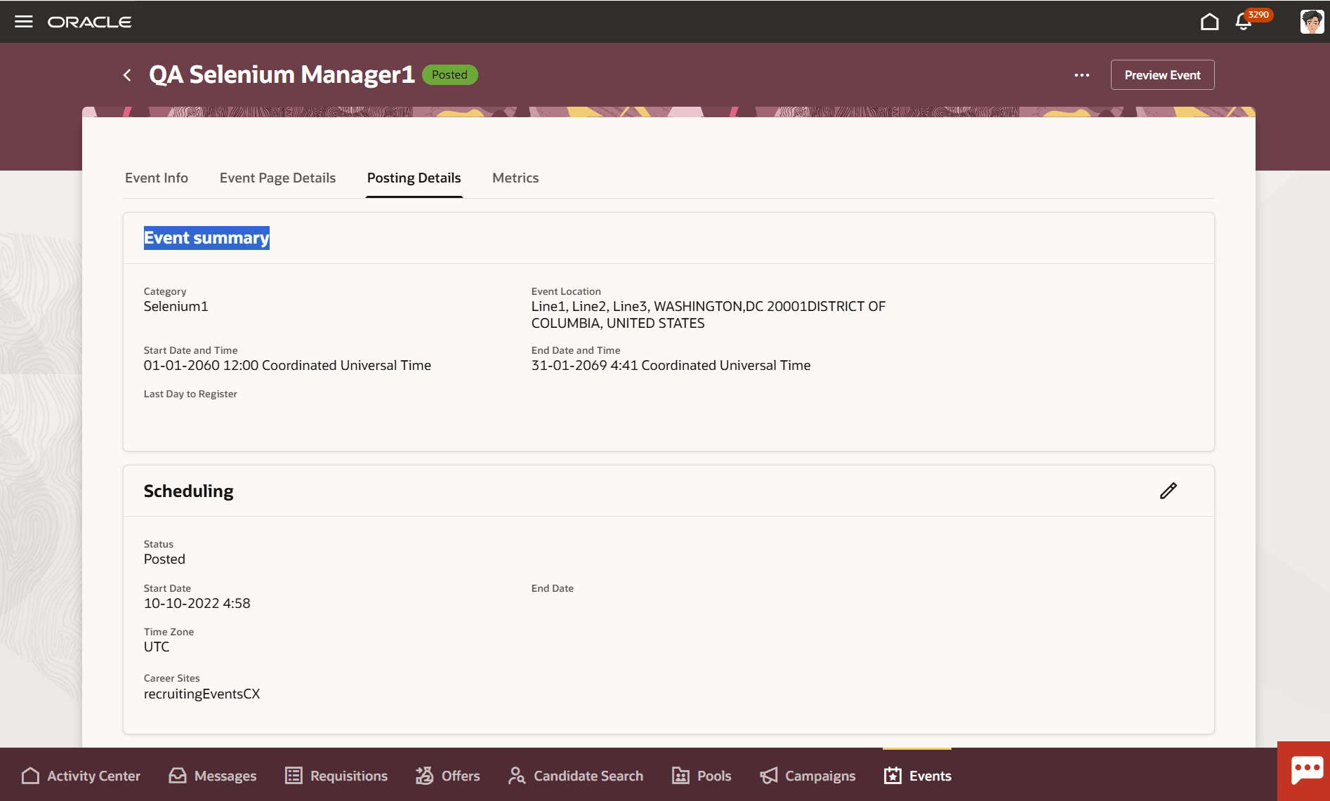 各タブの一部のセクションは編集可能です