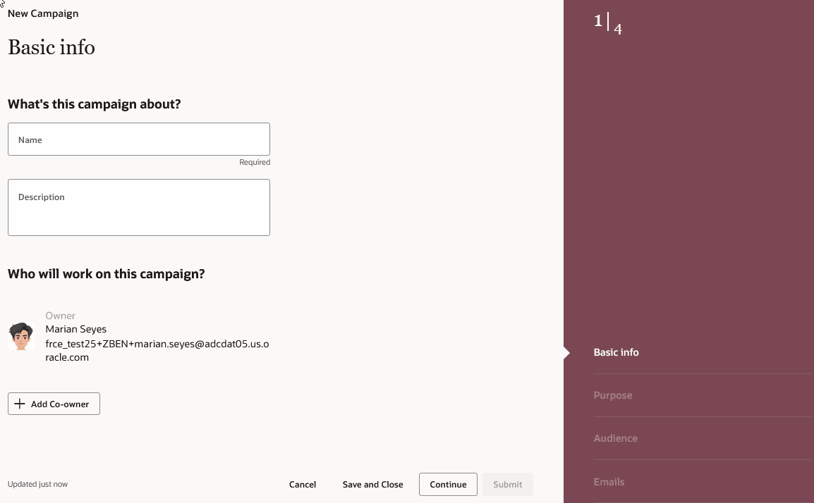 新規キャンペーン作成フロー