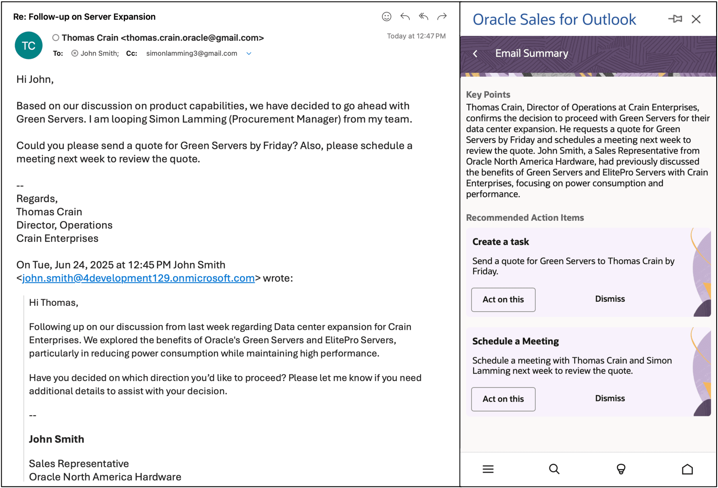 生成AIを使用した営業フォローアップの生成