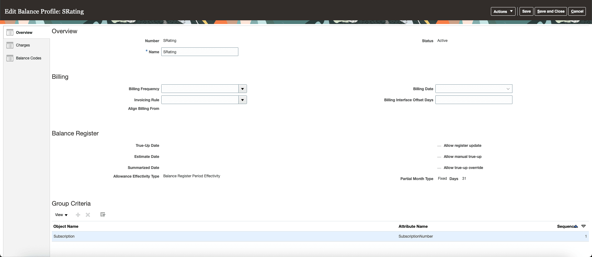 バランス・プロファイル - 集計済評価