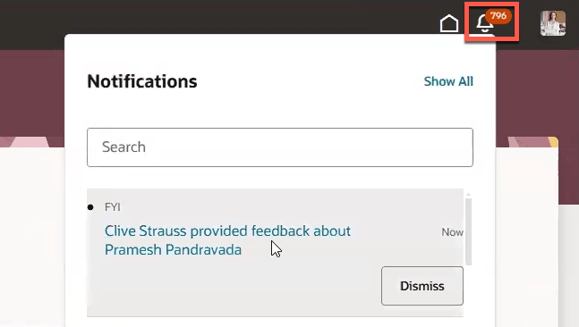 就業者のフィードバックを受信するとHRに通知