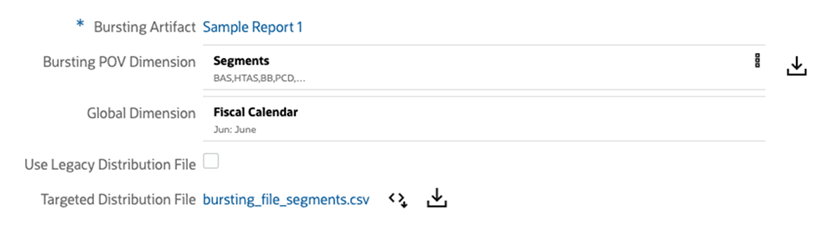バースティングCSVファイルのサンプル