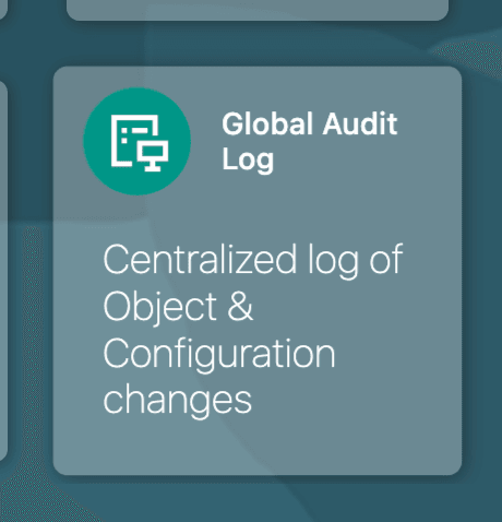 グローバル監査ログ・タイル