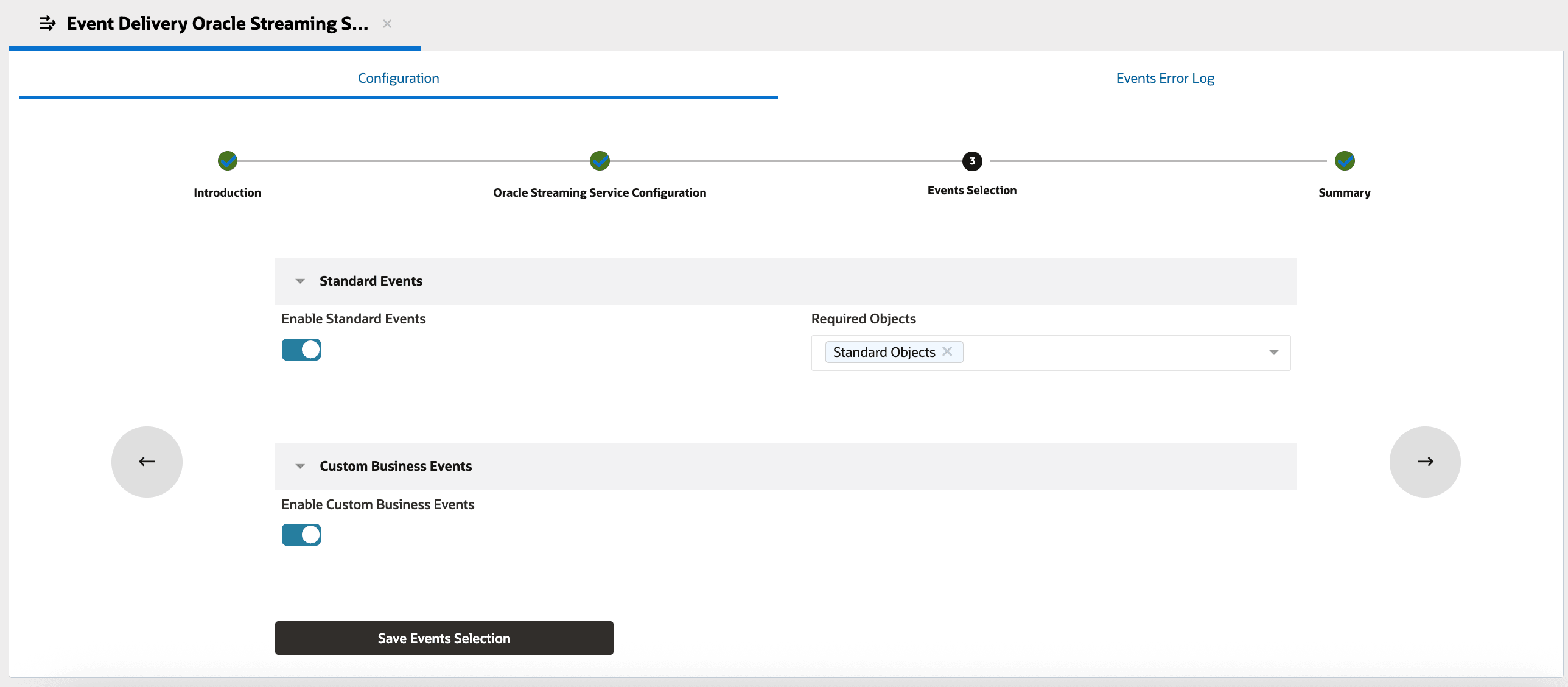 「イベント選択」画面