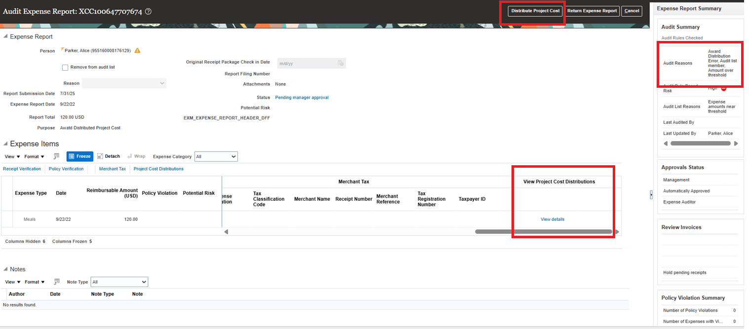 失敗したプロジェクト・コスト配分のある経費