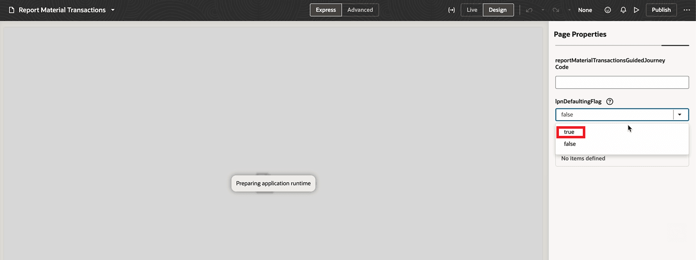 lpnDefaultingFlagを「はい」に設定