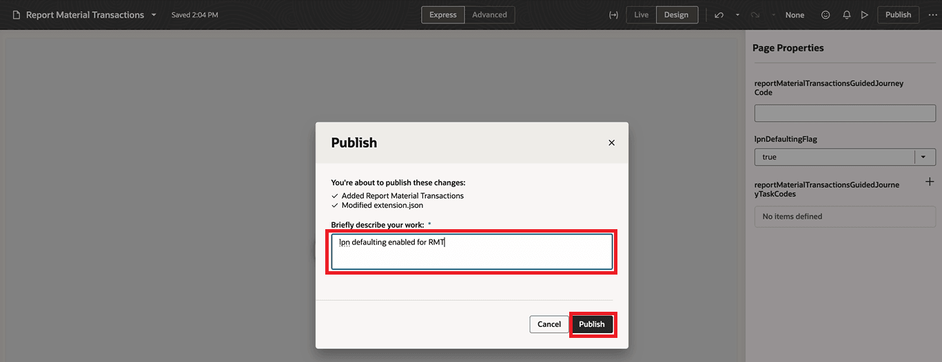 詳細を入力し、「公開」をクリックします。