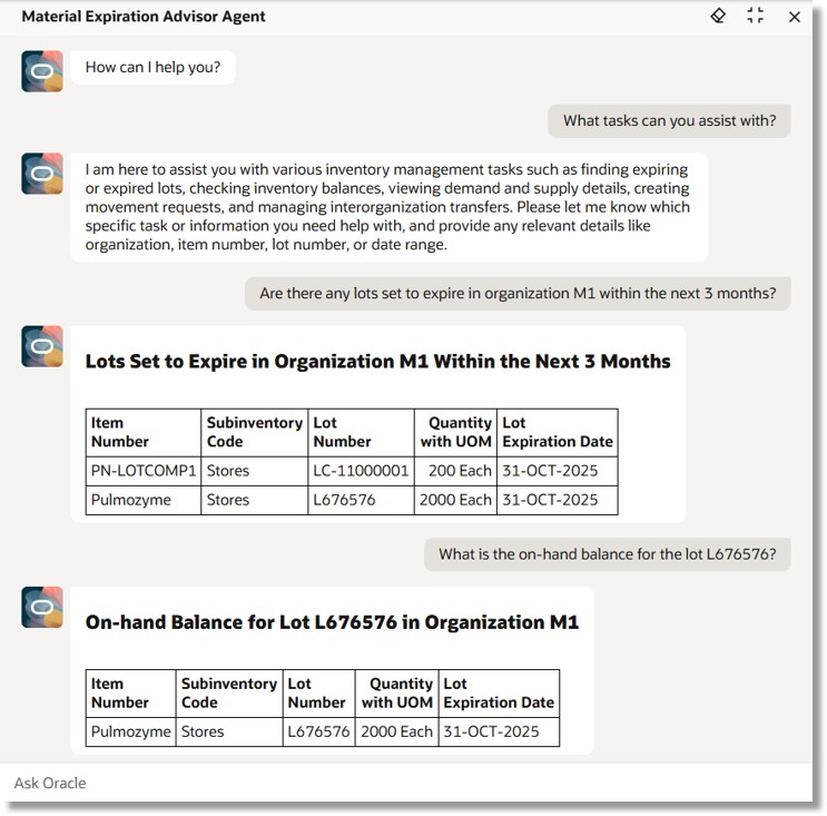 タスクおよび手持照会