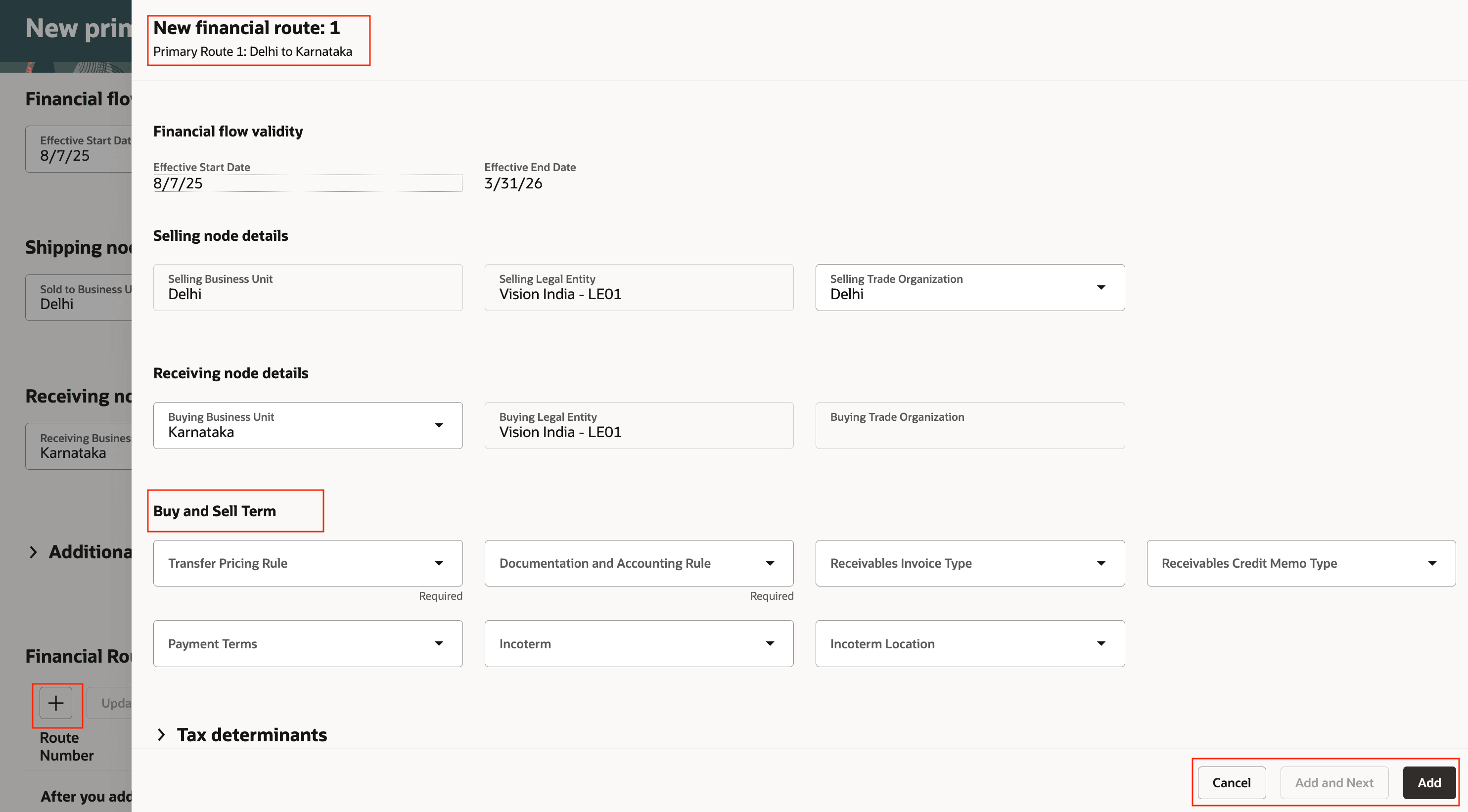 図5 - プライマリ・ルートの財務ルート