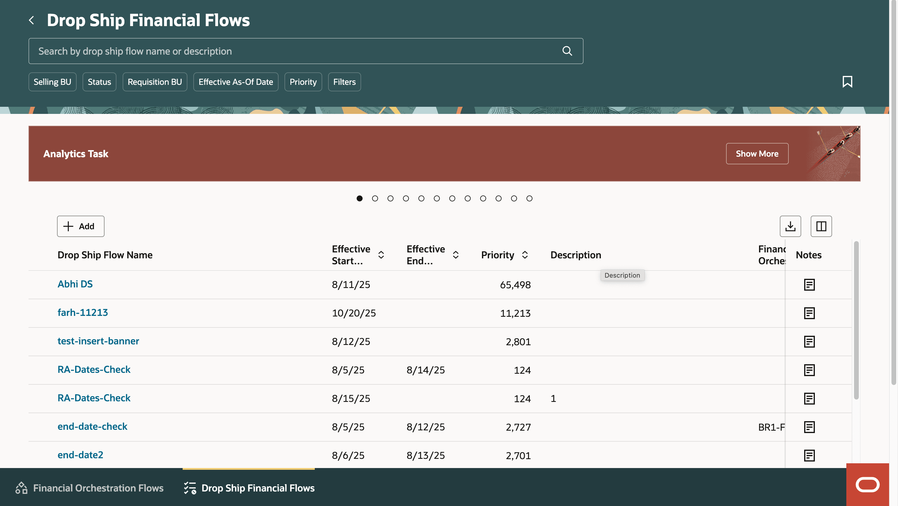図1 - 直接出荷財務フローのRedwoodページ