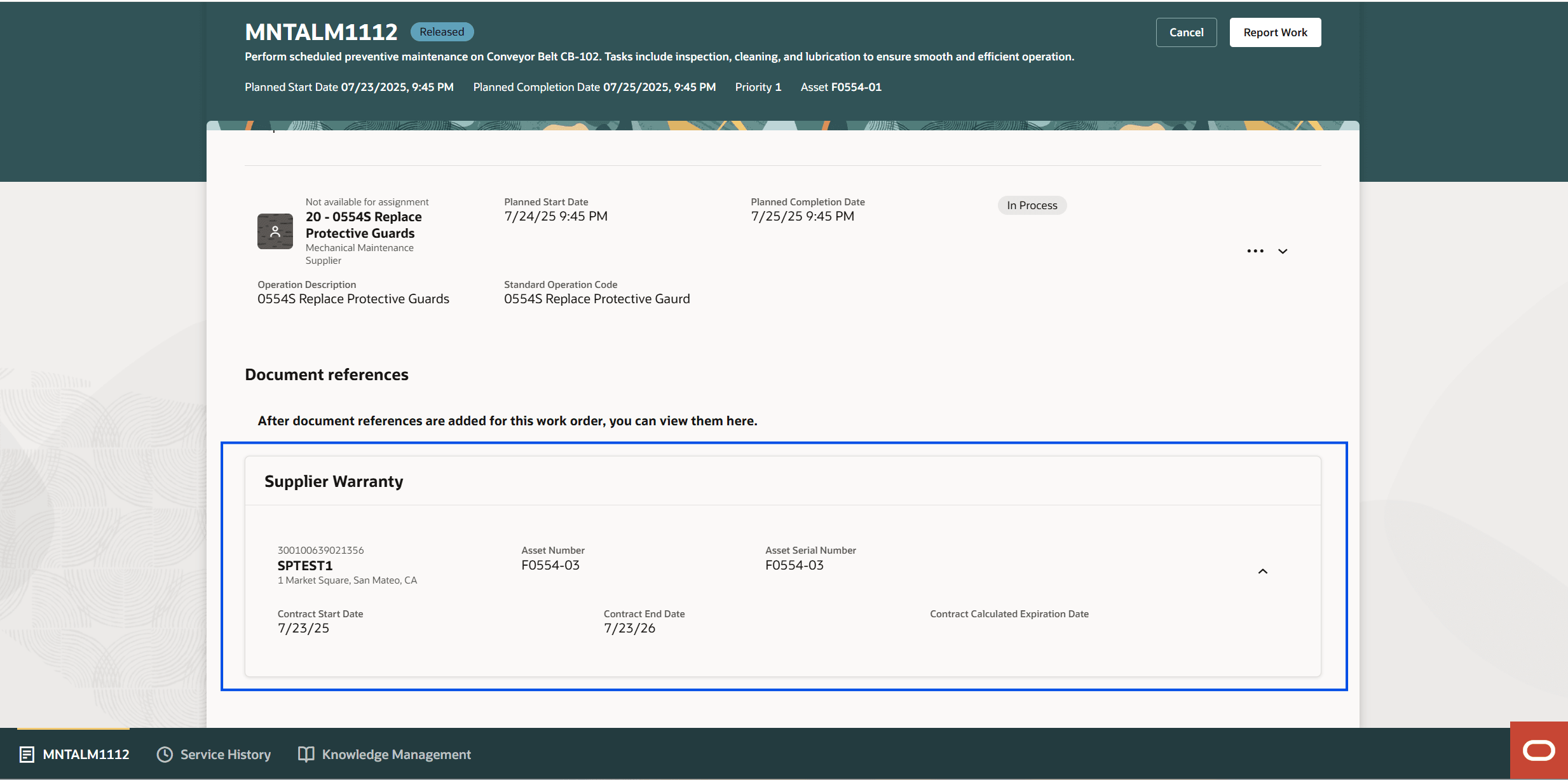 自分の保守作業 - サプライヤ保証詳細