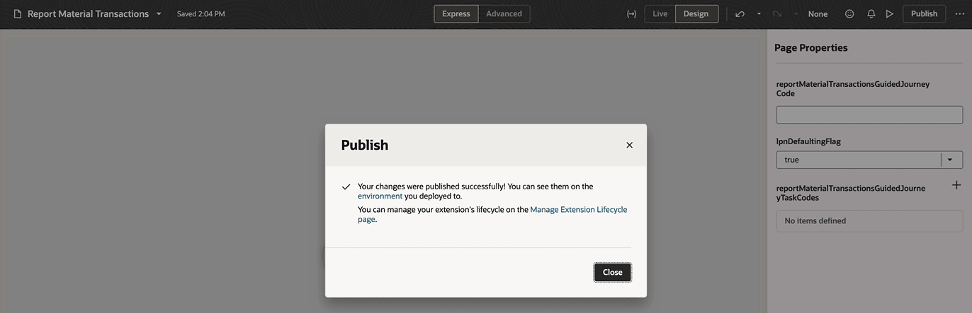 確認メッセージを表示します。