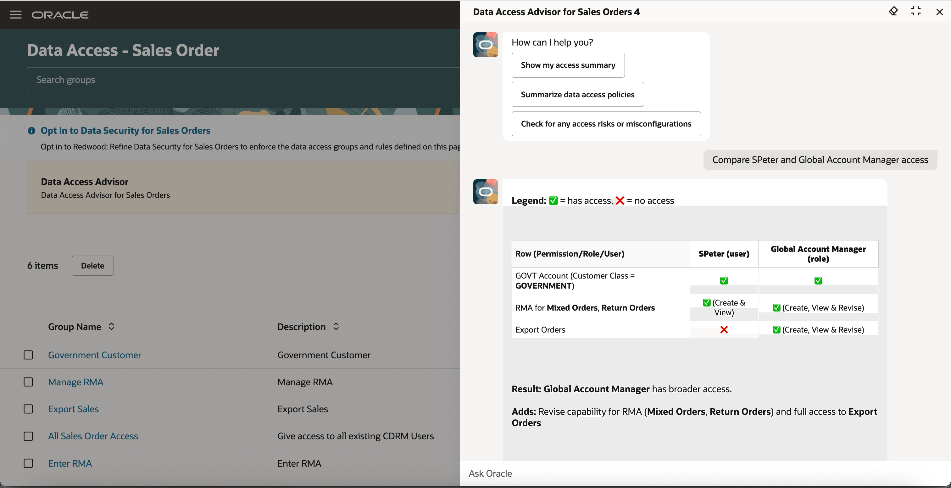 アクセスの比較