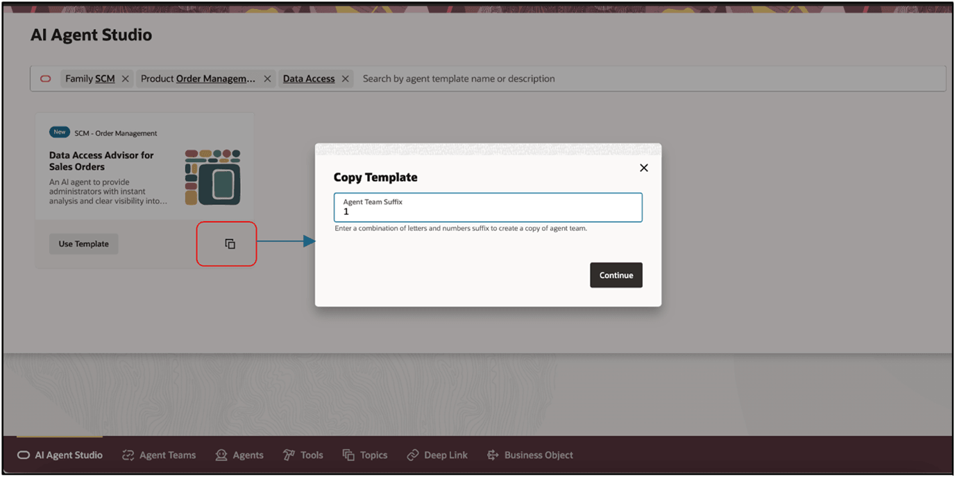 テンプレートのコピー