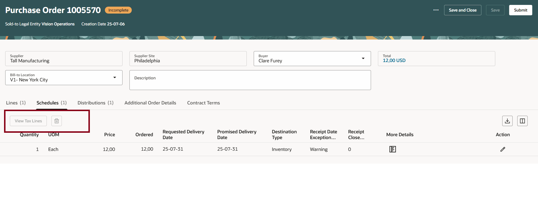スケジュールで分割処理が非表示