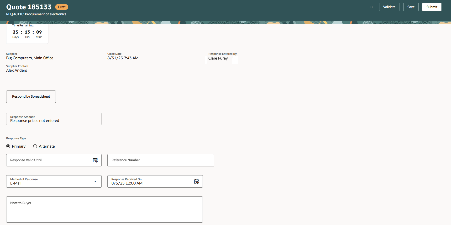 代理レスポンスの作成ページ