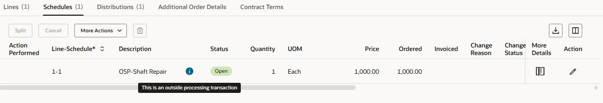 作業オーダーに関連付けられたオーダー・スケジュール