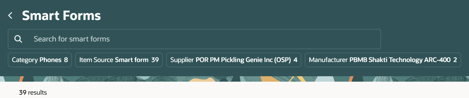 フィルタを使用したスマート・フォーム結果の絞込み