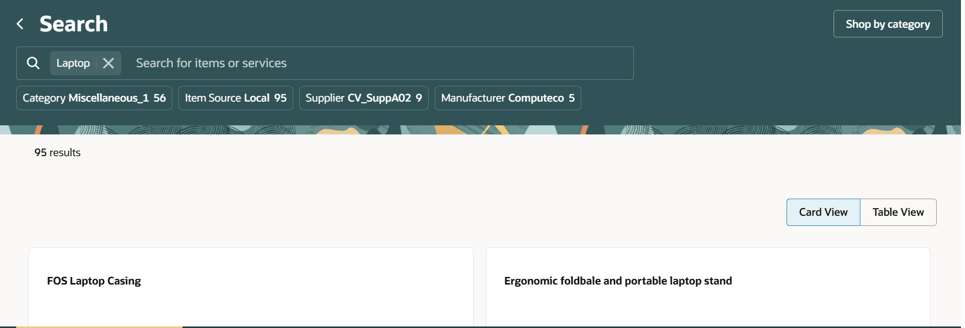 ショッピング中に一致する結果の数を含むフィルタ