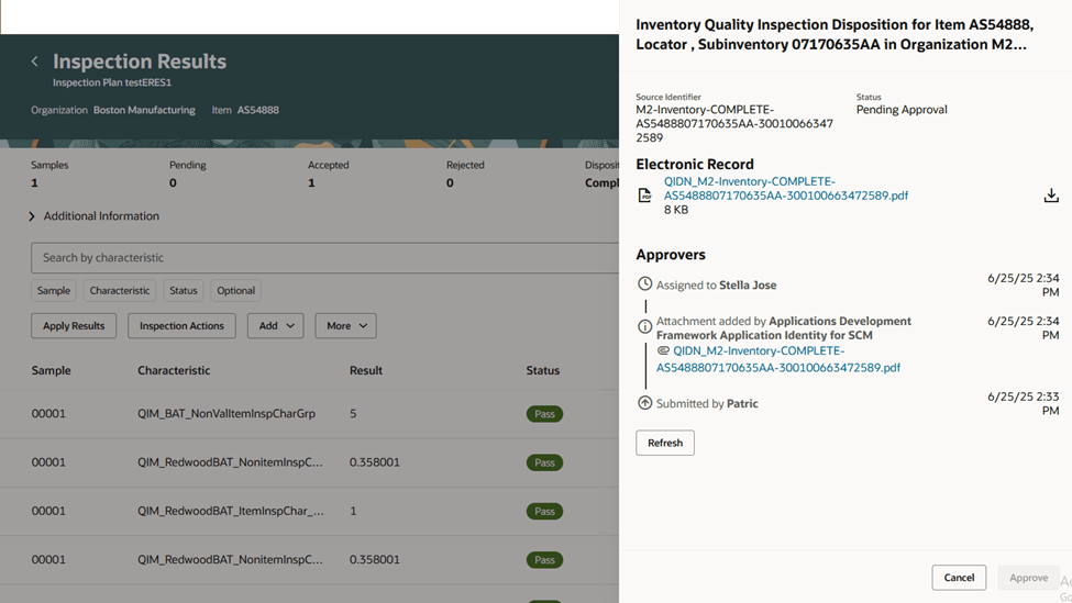 Redwood書式での電子シグネチャ承認