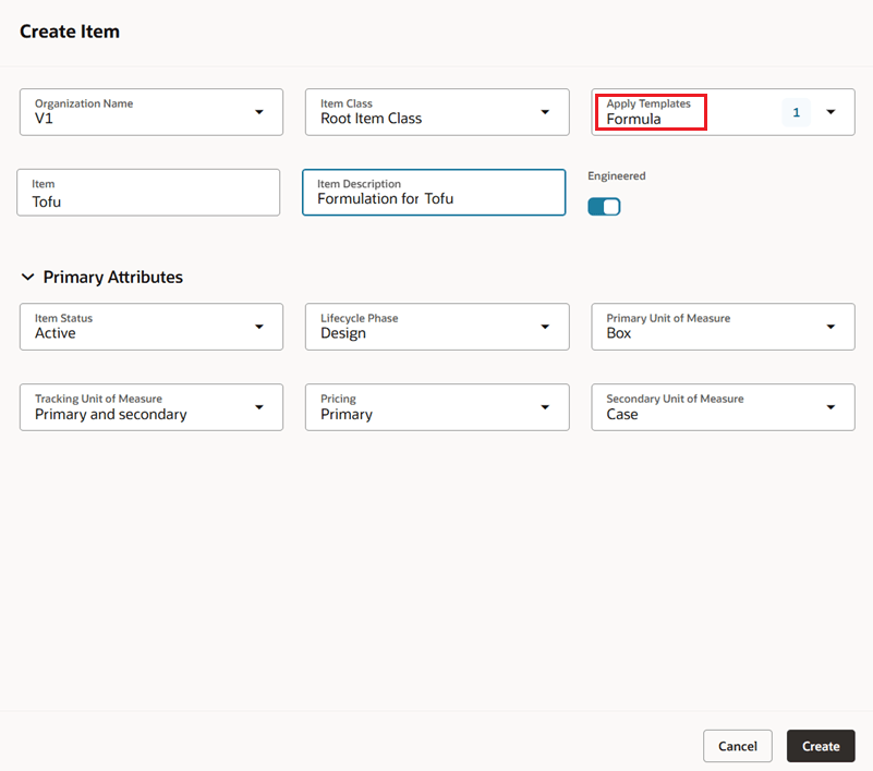 豆腐の新規フォーミュラの作成